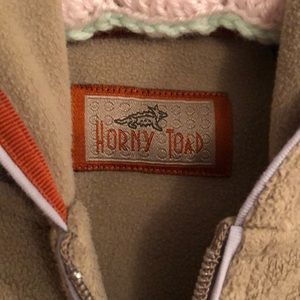 Horny Toad zip up hoodie, size L